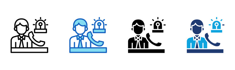 Emergency Assistance icon Multi Style Vector Illustration