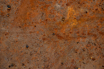 Empty Rusty metal texture or background. Industrial iron surface. Abstract factory color.