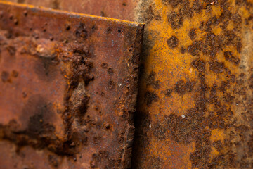 Empty Rusty metal texture or background. Industrial iron surface. Abstract factory color.