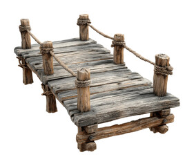 Obraz premium Rustic wooden dock structure serene lake tranquil environment side view