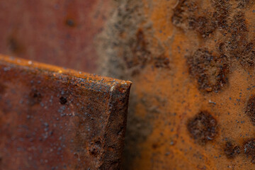 Empty Rusty metal texture or background. Industrial iron surface. Abstract factory color.