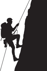 Mountain Rappelling Adventure Silhouette Vector

Rock Climber Abseiling SVG Design

Extreme Rappelling Clipart for Outdoor Lovers

Cliff Descent Adventure Sport Silhouette

Mountain Climber with Rope 