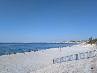 Overview of the Promenade des Anglais in Nice, France - June 2025