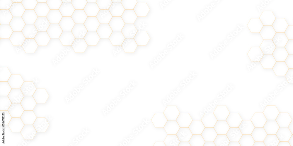 Poster abstract white hexagon concept background. seamless pattern with hexagon. hexagonal white hexagons h