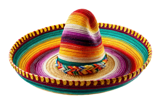 Vibrant sombrero display traditional market cultural artifact colorful