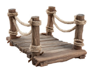 Artisan wooden bridge model rustic home or unique perspective