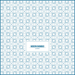 modern rhombus pattern with multiple blue thin lines