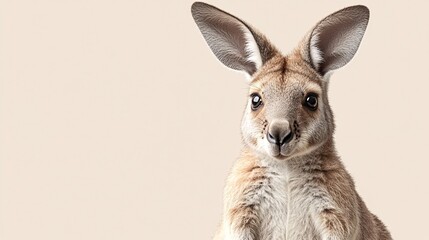 Fototapeta premium adorable kangaroo baby with large ears and curious expression for wildlife or animal scenes