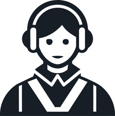 vector illustration of a man with headphones
