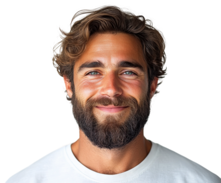 Smiling man portrait bright happiness