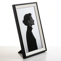 silhouette of a woman in a frame