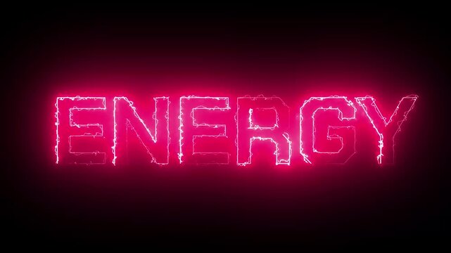 scritta, futuristica, energy, parola