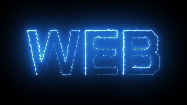 scritta, futuristica, laser, energia, web, parola