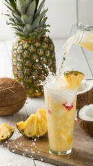pineapple juice with pineapple