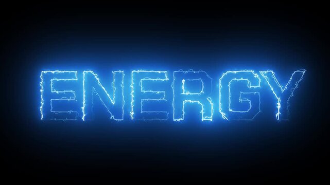 scritta, futuristica, energy,, parola