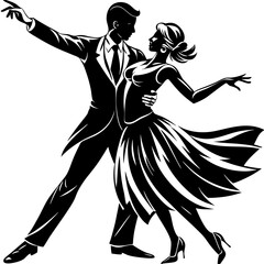 Fototapeta premium dancing girl silhouette