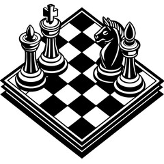 black chess board