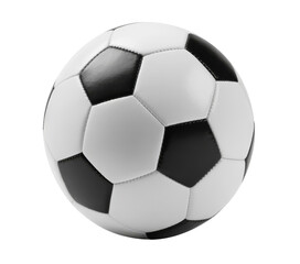 Classic Black and White Soccer Ball on a Clean Transparent Background PNG