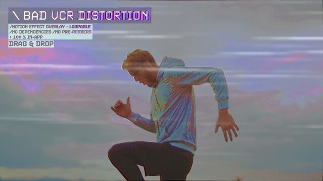 Bad VCR Distortion Procedural Motion Effect: VHS, VCR, Retro CRT, Old TV Filter