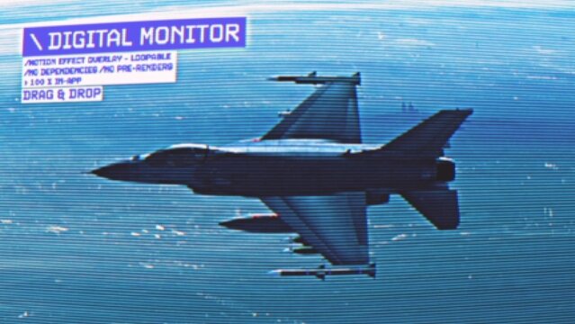 Digital Monitor Screen Procedural Motion Effect: VHS, VCR, Retro CRT, Old TV Filter