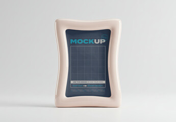 Curve Ceramic Frame Poster Image Portrait Mockup