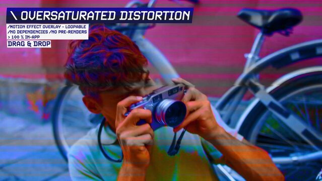 Oversaturated Distortion Procedural Motion Effect: VHS, VCR, Retro CRT, Old TV Filter