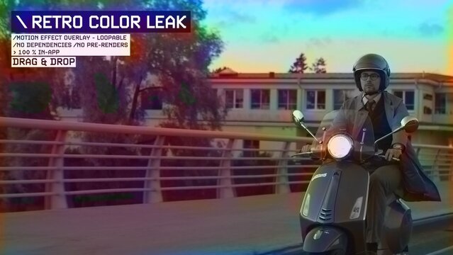 Retro Color Leak Procedural Motion Effect: VHS, VCR, Retro CRT, Old TV Filter