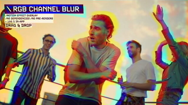 RGB Channel Blur Procedural Motion Effect: VHS, VCR, Retro CRT, Old TV Filter