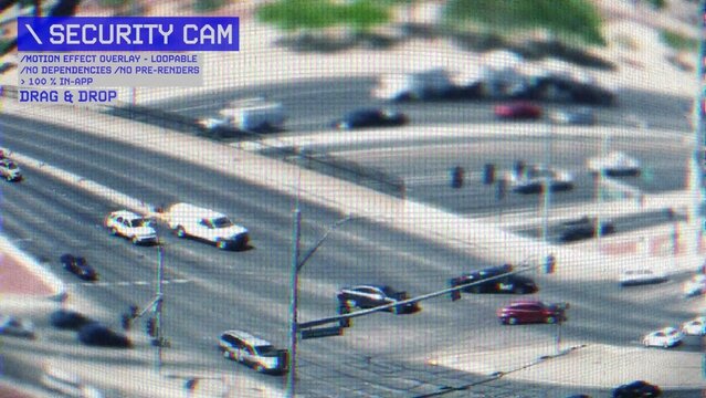 Security Camera Procedural Motion Effect: VHS, VCR, Retro CRT, Old TV Filter