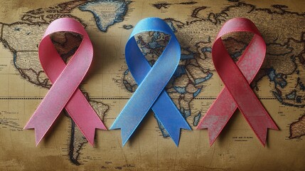 Three-color ribbon for the World Rare Disease Day


