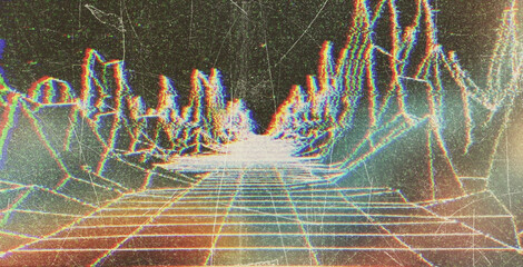 Old film light leaks texture with scratches, noise, iridescent light. Rainbow lens flare effect, camera film filter with bokeh, dust, grain. Distressed retro movie, photo burn effect. Vintage photo