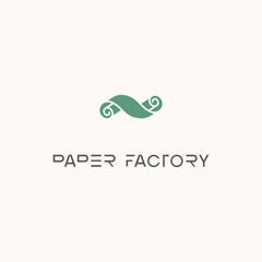 
illustration depicting a tree and sheets of paper as a symbol or logo. Paper factory 