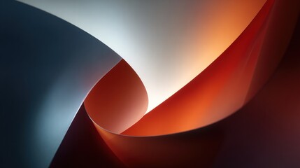 Abstract curved shapes background red blue white color gradient