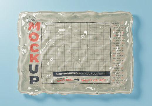 Gel Jelly Texture Poster Image Mockup