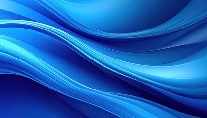 Fototapeta premium Abstract flowing waves of cool blues creating a dynamic design