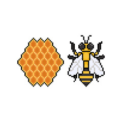 bee honeycomb draw pixel art