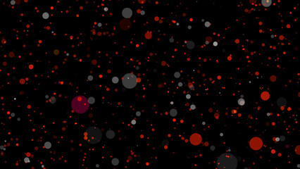 particles abstract background with shining Floating Dust Particles Flare Bokeh star on Black Background. Futuristic glittering in space