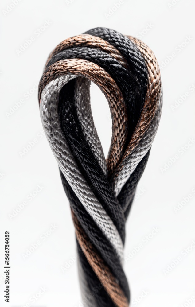 Poster intertwined strands of textured cord create a captivating abstract design, showcasing intricate deta