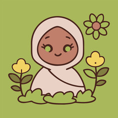 Webinar seminar islamic green gold social media post template design event promotion vector