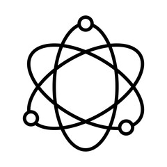 atom symbol icon, atomic molecule vector