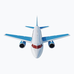 Top View Illustration of a Modern Commercial Airplane Design