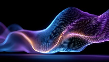 Fototapeta premium Vibrant Digital Waveform with Dot Matrix Design for Tech and Creative Projects