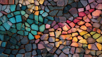 Colorful stone mosaic texture abstract geometric pattern background