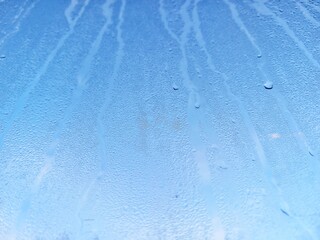 water drops on glass
