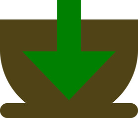 arrow download green