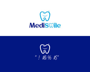 Medical logo design template, Dental clinic logo design.