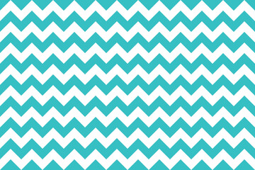 Cyan and white color Zig zag seamless pattern.