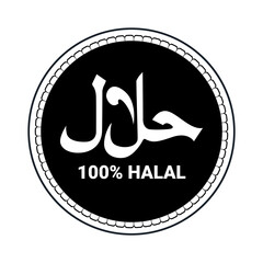 Halal logo. halal badge, round stamp and vector logo. halal sign design