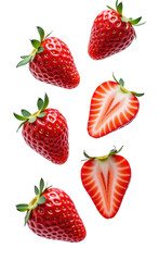 Fresh strawberries vibrant red juicy healthy sliced whole organic summer fruit natural sweetness