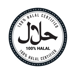 Halal logo. halal badge, round stamp and vector logo. halal sign design
